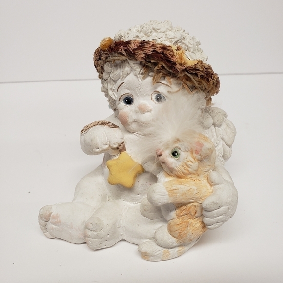 Dreamsicles 4" Angel with Star Kitty Cat 1993 Vintage Figurine - Picture 2 of 9